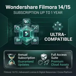 Wondershare Filmora 14/15 SUBSCRIPTION UP TO 1 YEAR