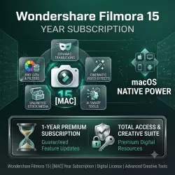 Wondershare Filmora 15 [MAC] YEAR SUBSCRIPTION