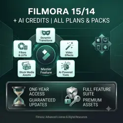 Filmora 15/14 + AI Credits | All Plans & Packs