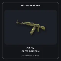 AK-47 | Olive Polycam | Battle-Scarred