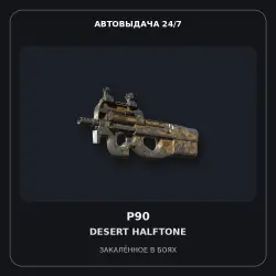 P90 | Desert Halftone | Battle-Scarred