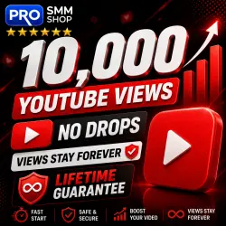 10000 YouTube Views. No Drops. Lifetime