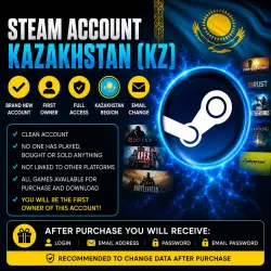 Steam Account Kazakhstan (KZ) | Brand New | First Owner | Full Access | Email Change | Clean Account