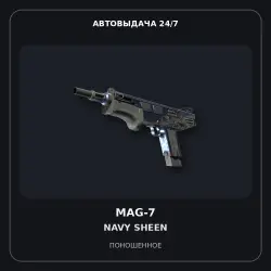 MAG-7 | Navy Sheen | Battle-Scarred