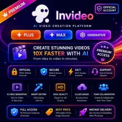 Подписка InVideo AI Plus / Max | 1–12 месяцев | Обновление/продление аккаунта |  | Г