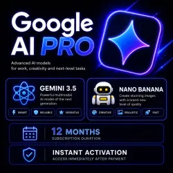 Google AI Pro 12 Months | On Your Account | No Login Required