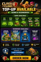 Топ-ап Clash of Clans доступен
