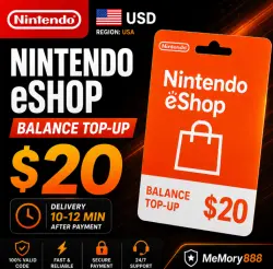 Nintendo eShop USD $20 | Balance Top Up Code