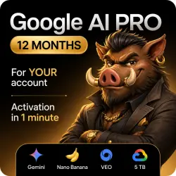 Google AI Pro | 12 MONTHS | ALL FEATURES INCLUDED | Activated on Your Personal Account | Gemini + Ve