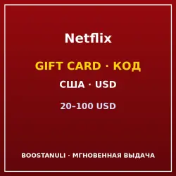 Netflix 20–100 USD (USA) — code