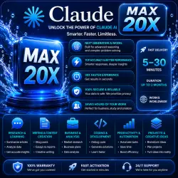 Claude Max 20X 1M: Claude Opus 4.8, Sonet 4.6 | OFFICIAL, FULL WARRANTY