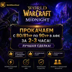 Прокачаем с 80/81ур по 90ур в АФК за 2-3часа! Лучшая сделка!