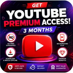 YouTube Premium 3 Months | Official Activation | No Password Required
