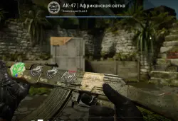 AK-47 | African Mesh with 5 Random Stickers