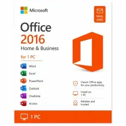 Microsoft Office 2016 Home & Business Key - Online Activation - 1 PC Global