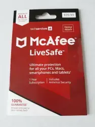 McAfee LiveSafe Ключ - Безлимитные Устройства / 1 Год - Global