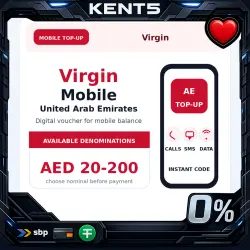 Virgin Mobile UAE ваучер пополнения AED