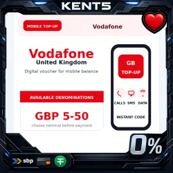 Vodafone UK ваучер пополнения GBP