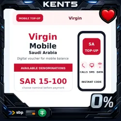 Virgin Mobile Saudi Arabia ваучер пополнения SAR