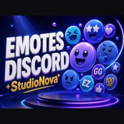 EMOTES Discord · 5 шт + 3 badge StudioNova
