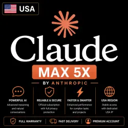 USA Claude Max 5× Account – 1 Month | AUTO 24/7, OFFICIAL