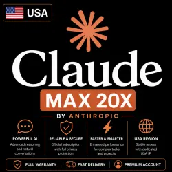 USA Claude Max 20× Account – 1 Month | AUTO 24/7, OFFICIAL