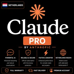 Netherlands Claude Pro Account – 1 Month | AUTO 24/7, OFFICIAL