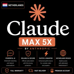 Netherlands Claude Max 5× Account – 1 Month | AUTO 24/7, OFFICIAL