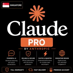 Singapore Claude Pro Account – 1 Month | AUTO 24/7, OFFICIAL