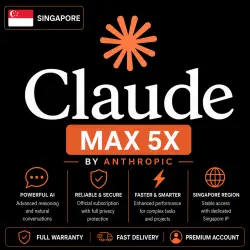 Singapore Claude Max 5× Account – 1 Month | AUTO 24/7, OFFICIAL