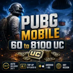 PUBG Mobile UC 60–8100 | Player ID Top-Up | Auto Delivery 24/7