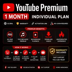 YouTube Premium 1 / 12 Month Individual | Link | No Card Required | No Login Required