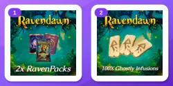 Ravendawn Twitch Drops (2 Items) — Ravenpacks + Ghostly Infusion