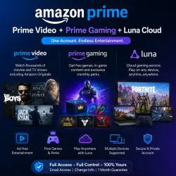 Amazon Prime Video + Prime Gaming + учетная запись Luna Cloud