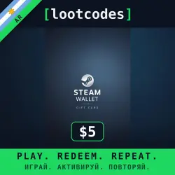 Steam Wallet Gift Card $5 — Steam Аргентина Цифровой код