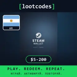 Steam Wallet Gift Card 5 10 20 25 30 50 100 150 200 $ — Steam Argentina Digital Code