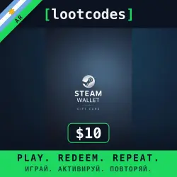 Steam Wallet Gift Card $10 — Steam Аргентина Цифровой код