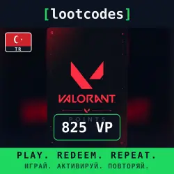 Valorant Points — 825 — Riot Games — Türkiye, лот №288260