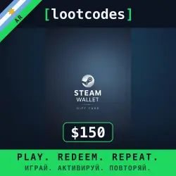 Steam Wallet Gift Card $150 — Steam Аргентина Цифровой код