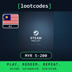 Steam Wallet Gift Card 5 8 10 16 20 24 48 50 80 100 200 MYR — Steam Malaysia Digital Code
