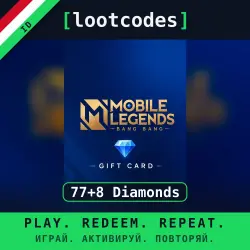 Mobile Legends: Bang Bang — 77+8 Diamonds — Индонезия — Пополнение аккаунта