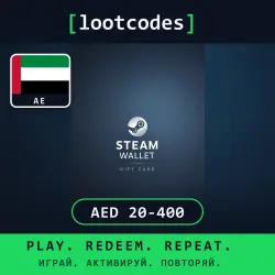 Steam Wallet Gift Card 20 40 50 75 100 200 400 AED — Steam United Arab Emirates Digital Code