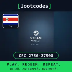Steam Wallet Gift Card 2750 5500 11000 16500 27500 CRC — Steam Costa Rica Digital Code