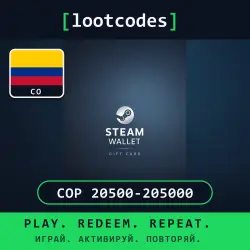 Steam Wallet Gift Card 20500 41000 82000 123000 205000 COP — Steam Colombia Digital Code