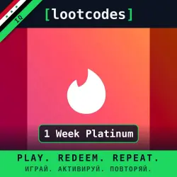 Tinder Gift Card Tinder 1 Week Platinum — Tinder Iraq Digital Code
