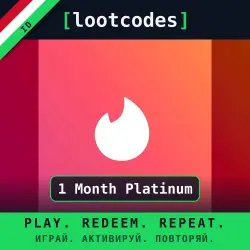 Tinder Gift Card Tinder 1 Month Platinum — Tinder Indonesia Digital Code
