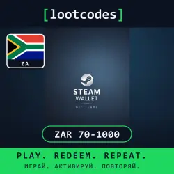 Steam Wallet Gift Card 70 80 90 150 160 180 220 250 360 500+ ZAR — Steam South Africa Digital Code