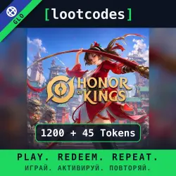 Honor of Kings — Top Up 1200 + 45 Tokens — Global Account Top-Up
