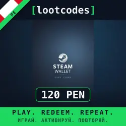 Steam Wallet Gift Card 120 PEN — Steam Peru Digital Code