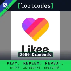 Likee — Top Up 2000 Diamonds — Global Account Top-Up